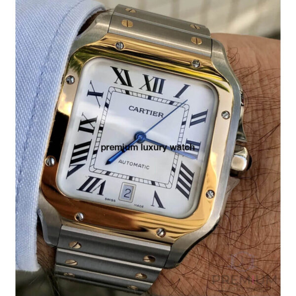 1 cartier santos de cartier steel yellow gold silver roman dial w2sa0009 1.jpg