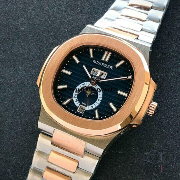 1 patek philippe nautilus 57261a blue dial rose gold silver stainless steel belt 1.jpg