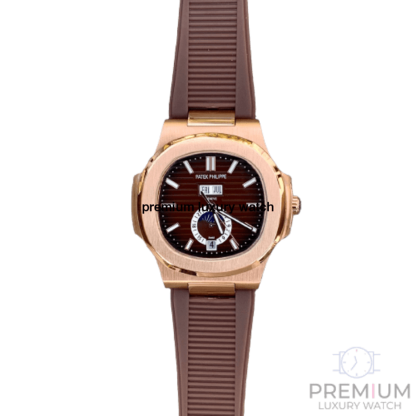 1 patek philippe nautilus blackbrown dial rose gold case brown silicone strap mens watch 5980r001 1.png