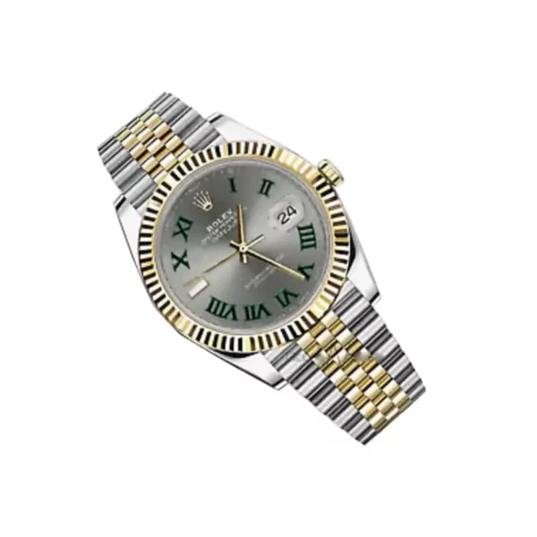 1 rolex datejust 41mm slate roman dial fluted bezel yellow gold jubilee mens watch 126333 high qualitywith box 1.webp