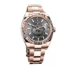 1 rolex skydweller rose gold 42mm dark rhodium index dial fluted bezel oyster bracelet 326935 1.webp