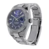 1 rolex skydweller stainless steel 42mm blue index dial fluted white gold bezel oyster bracelet 326934 1.webp