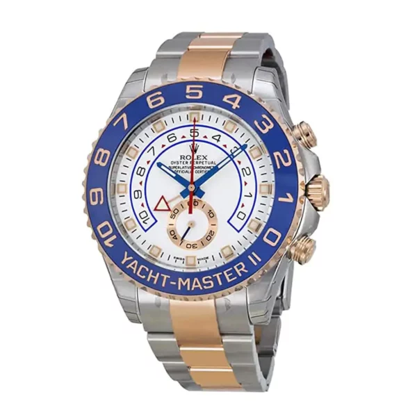 1 rolex yachtmaster ii 44mm 18k rose gold and steel two tone watch.webp