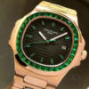 2 patek philippe nautilus 5711 green emerald bezel 405mm rose gold mens watch 1.jpg