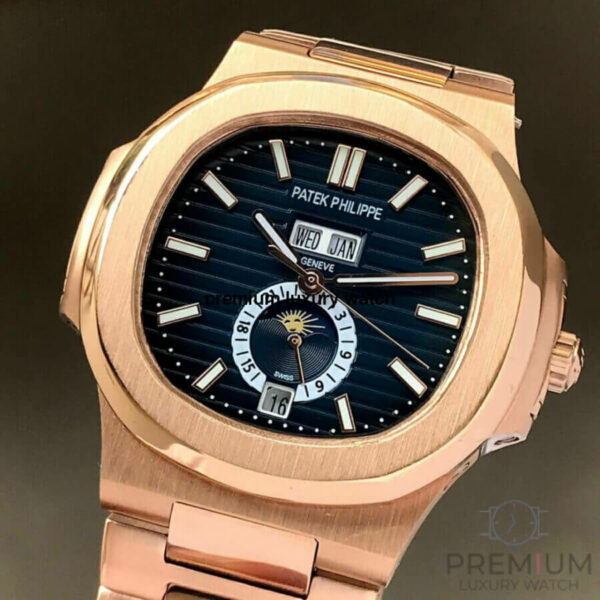 2 patek philippe nautilus annual calendar moon phase rose gold blue dial 57261a001 mens wrist watch 1.jpg