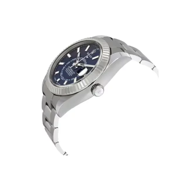 2 rolex skydweller stainless steel 42mm blue index dial fluted white gold bezel oyster bracelet 326934 1.webp