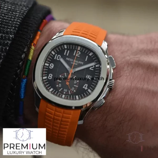 3 patek philippe aquanaut chronograph 5968a001 stainless steel with orange rubber watch 1.webp