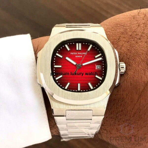 3 patek philippe nautilus red dial stainless steel automatic mens watch 57111r001 1.jpg