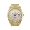 3 rolex daydate 40mm yellow gold silver diagonal motif index dial fluted bezel president bracelet 228238 1.webp