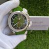 4 patek phillipe aquanaut silver case green strap watch mens wrist watch 1.jpg