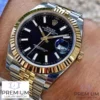 4 rolex datejust 41mm black dial fluted bezel yellow gold jubilee mens watch 126333 1.webp