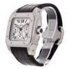 Cartier Santos 100Xl Chronograph Large White Dial Leather Belt Mens Watch 2.jpg