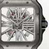 Cartier Santos Skeleton Black Steel Mens Watch WHSA0009 2.jpg