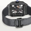 Cartier Santos Skeleton Black Steel Mens Watch WHSA0009 3.jpg