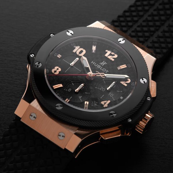 Hublot Big Bang Chronograph Stainless Steel With Black Rubber And Black Dial Wrist Mens Watch 7.jpg