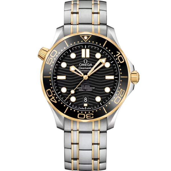 Omega Seamaster 300M Automatic 42Mm Black Dial Gold Two Tone Mens Wrist Watch 1.webp