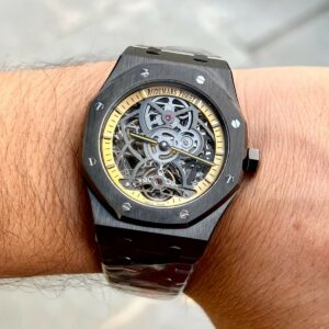 audemars piguet royal oak tourbillion black yellow 41 mm balance skeleton in steel mens watch 2 1.jpeg