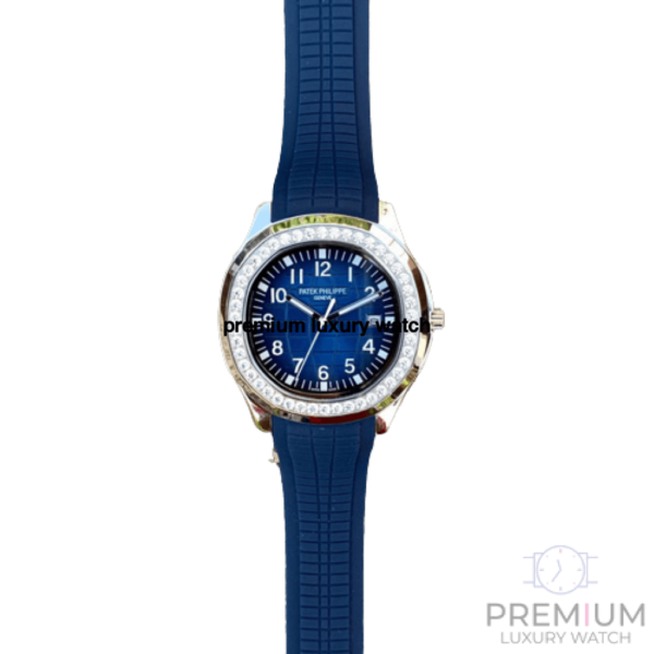 patek philippe aquanaut blue diamond dial mens blue rubber watch 5168g001 wrist watch for mens 1.png