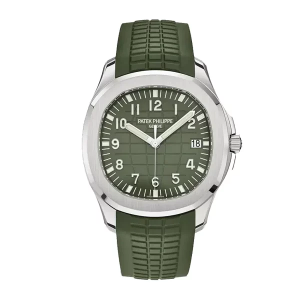 patek philippe aquanaut green dial rubber strap mens watch 5168g010 wrist watch 1.webp