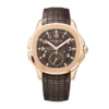 patek philippe aquanaut travel time brown dial rose gold composite mens watch 5164r001 1.webp