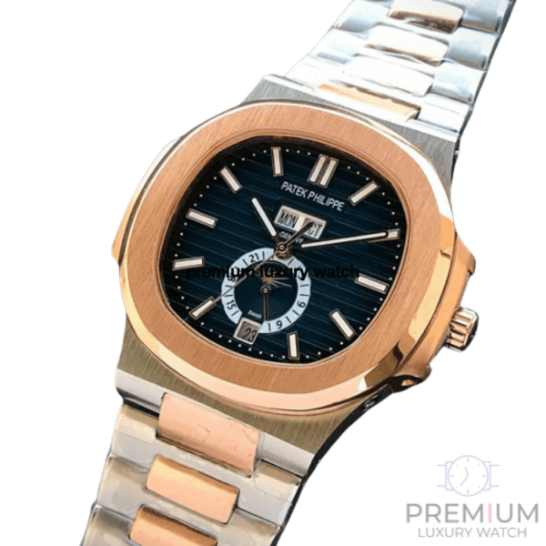 patek philippe nautilus 57261a blue dial rose gold silver stainless steel belt 1.png