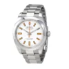 rolex 40mm milgauss mens automatic white dial watch 116400 replica yosg7.webp