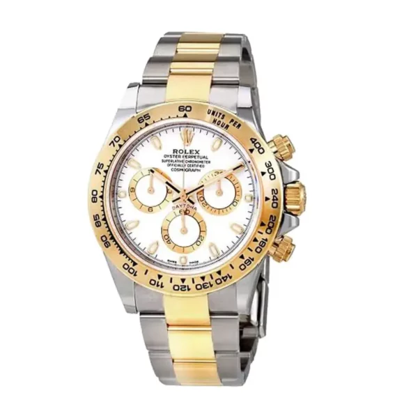 rolex cosmograph daytona white dial stainless steel and gold mens watch 116503 replica f40ur.webp