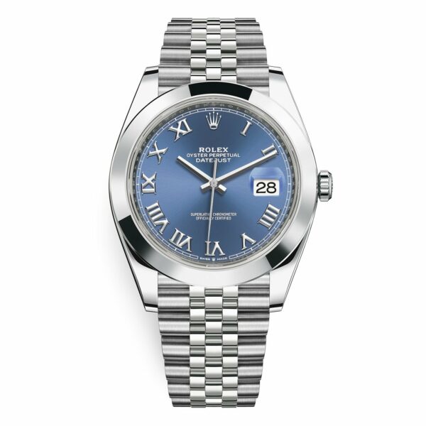 rolex datejust 126300 blue roman jubilee 41mm stainless steel mens wrist watch replica dsxad.jpg