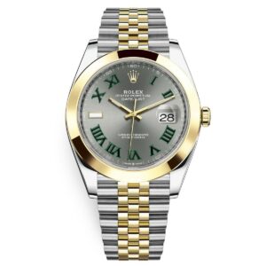 rolex datejust 126303 wimbledon dial twotone 41mm fixed jubilee bracelet wrist watch 1.jpg