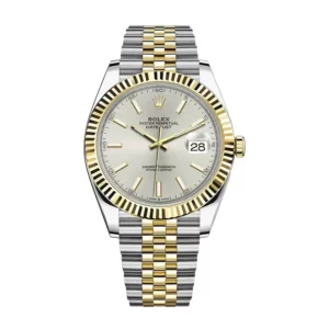 rolex datejust 126333 silver index jubilee 41mm steel and yellow gold mens watch 1.webp