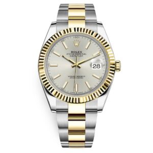 rolex datejust 126333 silver index oyster 41mm steel and yellow gold mens wrist watch 1.jpg