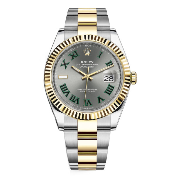 rolex datejust 126333 wimbledon dial two tone 41mm fluted bezel oyster bracelet wrist watch replica lxn5k.jpg