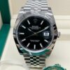 rolex datejust 41mm black dial smooth bezel steel mens wrist watch 126300 replica yqqsf.jpg