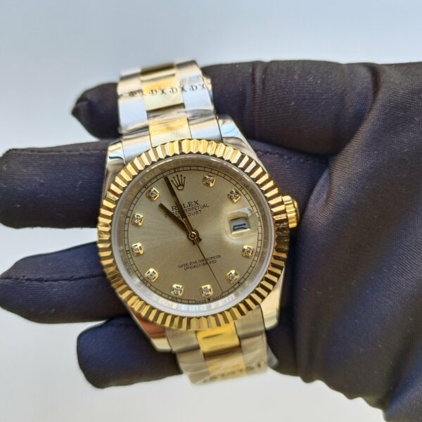 rolex datejust 41mm champagne diamond dial steel and yellow gold oyster mens watch 126333 replica l2x4u.jpg