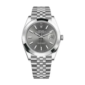 rolex datejust 41mm dark rhodium dial automatic mens jubilee watch 126300 1.webp