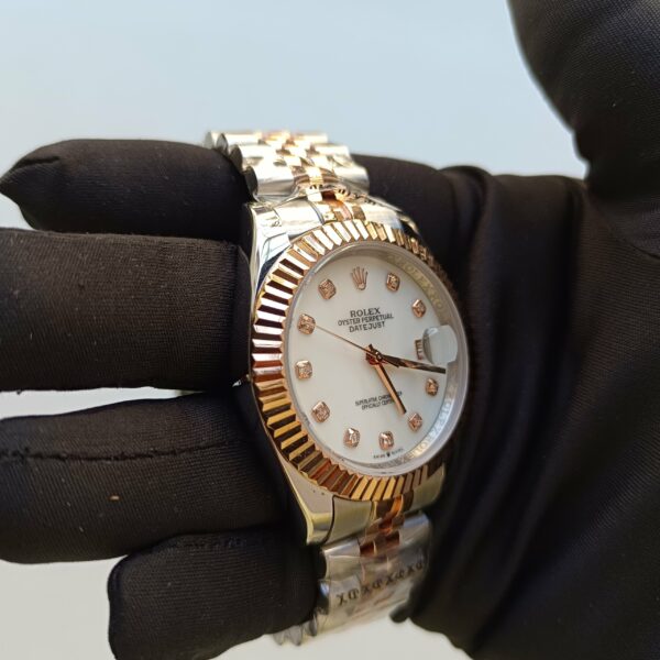 rolex datejust 41mm rolesor everose fluted dial jubilee bracelet white diamonds watch replica b61uh.jpg