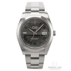 rolex datejust 41mm stainless steel slate roman dial smooth bezel oyster bracelet 126300 watch 1.png