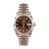 rolex datejust 41mm steel and everose gold chocolate dial diamond mens watch 126331 replica 5sieg.webp