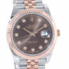 rolex datejust 41mm steel and everose gold chocolate dial diamond mens watch 126331 replica 7odpf.jpg