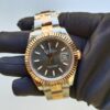 rolex datejust 41mm two tone rose gold black dial oyster bracelet watch lyqbs.jpg