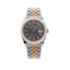 rolex datejust 41mm two tone rose gold black grey dial oyster perpetual jubilee bracelet watch 1.webp