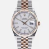 rolex datejust 41mm two tone white dial oyster perpetual watch 1.webp