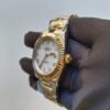 rolex datejust 41mm two tone white slate roman dial smooth bezel oyster bracelet watch replica 5qccs.jpg