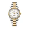 rolex datejust 41mm two tone white slate roman dial smooth bezel oyster bracelet watch replica uewmv.webp