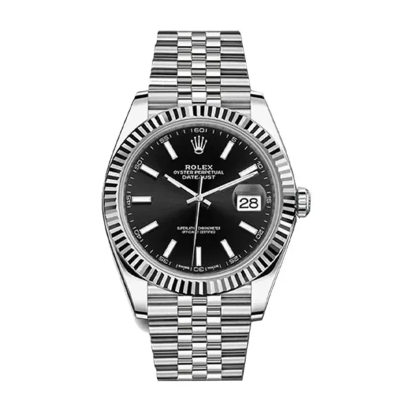 rolex datejust 41mm white gold black index dial fluted bezel jubilee bracelet 1.webp