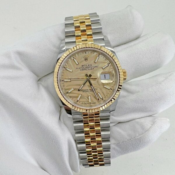 rolex datejust 41mm yellow gold steel golden palm motif dial fluted bezel jubilee bracelet 126233 1.jpg