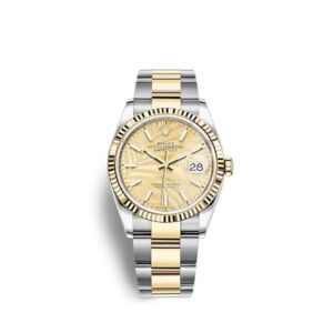 rolex datejust 41mm yellow gold steel golden palm motif dial fluted bezel oyster bracelet 126233 replica qwt8e.jpg