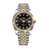 rolex datejust 41mm yellow goldsteel black diamond dial fluted bezel jubilee bracelet 126333 1.webp