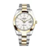 rolex datejust 41mm yellow goldsteel white index dial smooth bezel oyster bracelet 126303 1.webp