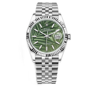 rolex datejust olive green palm motif dial 41mm jubilee stainless steel wrist mens watch replica ey76g.jpg